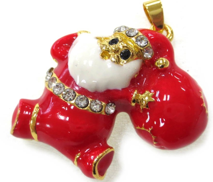 USB Flash Drive 8gb 2.0 High Speed Bling Santa Claus Red