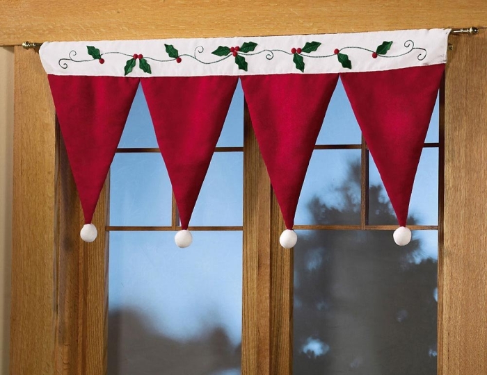 Santa Hat Valance Christmas Decorating
