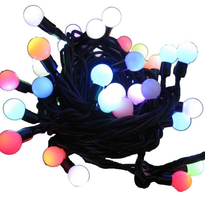 25-Light LED Random Twinkle Miniature Globe Indoor Light Set