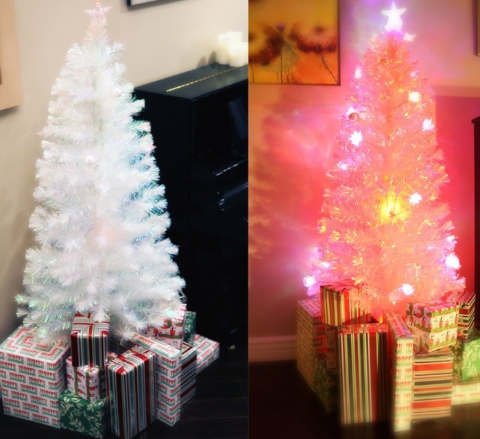 White christmas tree's musical box