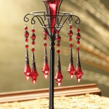 Red Victorian Candleholder