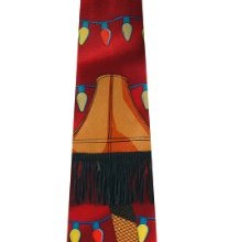 A Christmas Story Leg Lamp Neck Tie Red With String Lights