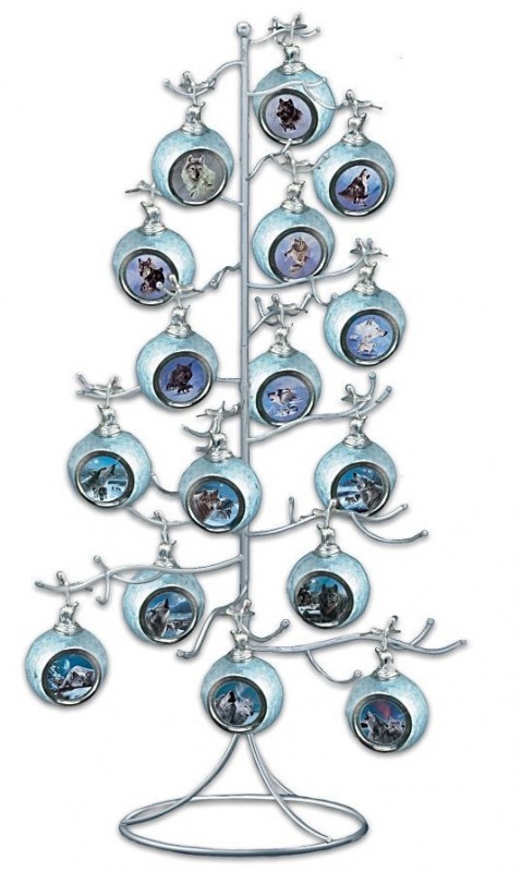 Silver Wire Ornament Tree Display by The Bradford Exchange