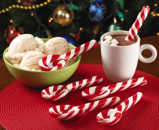 Peppermint Candy Cane Spoons
