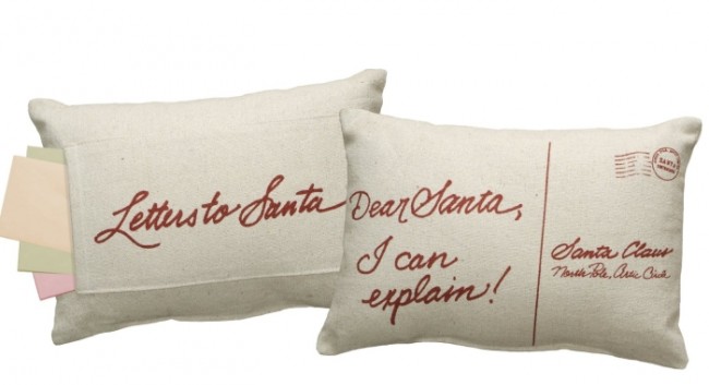 Letters to Santa Christmas Pillow Cover