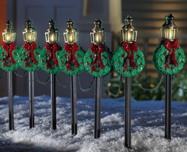 Christmas Lamp Posts Holiday Path Lights