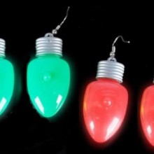 Christmas Holiday Light up Light Bulb Flashing Earrings
