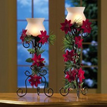 Poinsettia Candle Holders