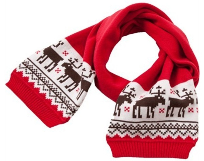 Baby Boys’ Girls’ Christmas Reindeer Warm Scarf Scarves