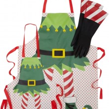 Mommy and Me Holiday Elf Apron Set
