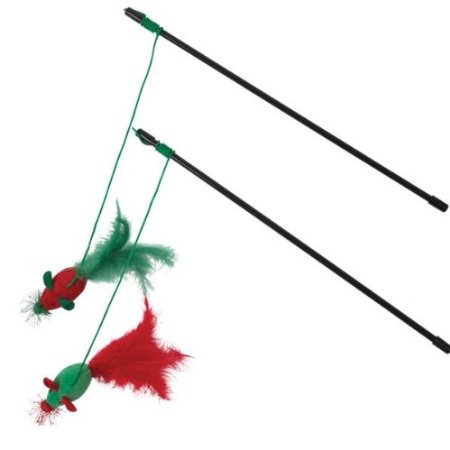 Holiday Mouse Wands Cat Toy
