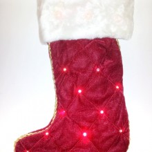 Red LED Light Up Christmas Stocking