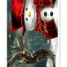 Holidays Snowman Design White Hard Case Cover for Apple iPhone 5