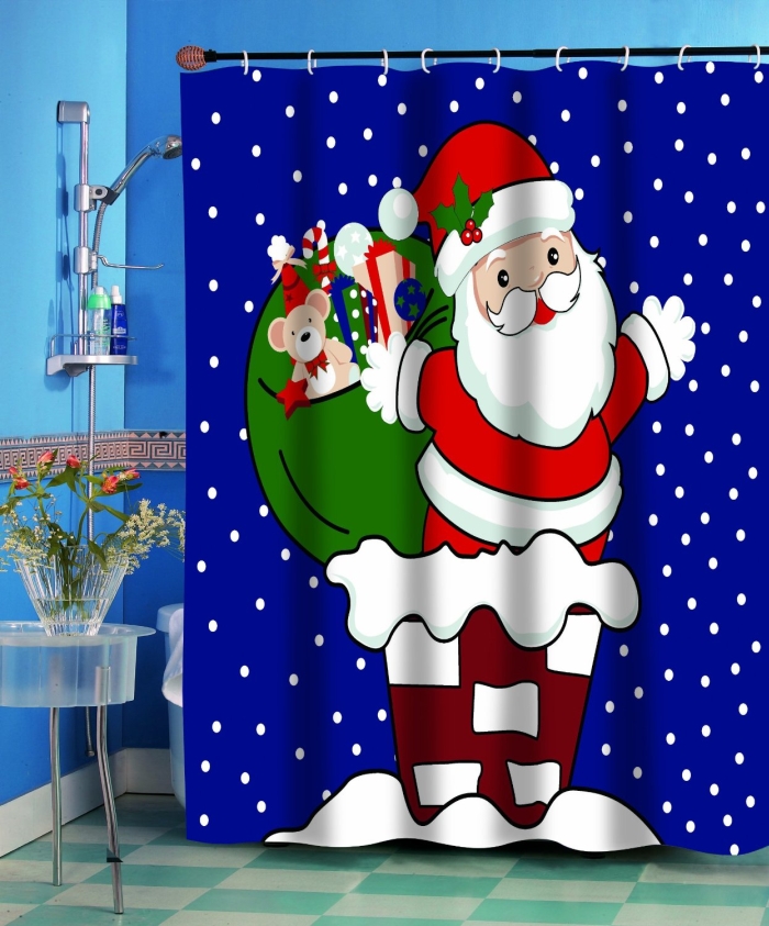 Christmas Fabric Shower Curtain