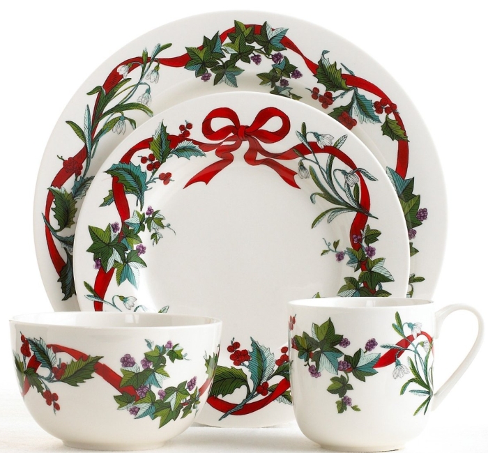 Martha Stewart Holiday Garden 4 Pc Place Setting