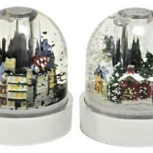 Salt and Pepper Shaker Snow Globe Set Snow Globe