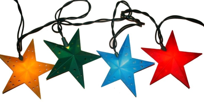 Indoor/Outdoor UL 10-Light Color Star Light Set