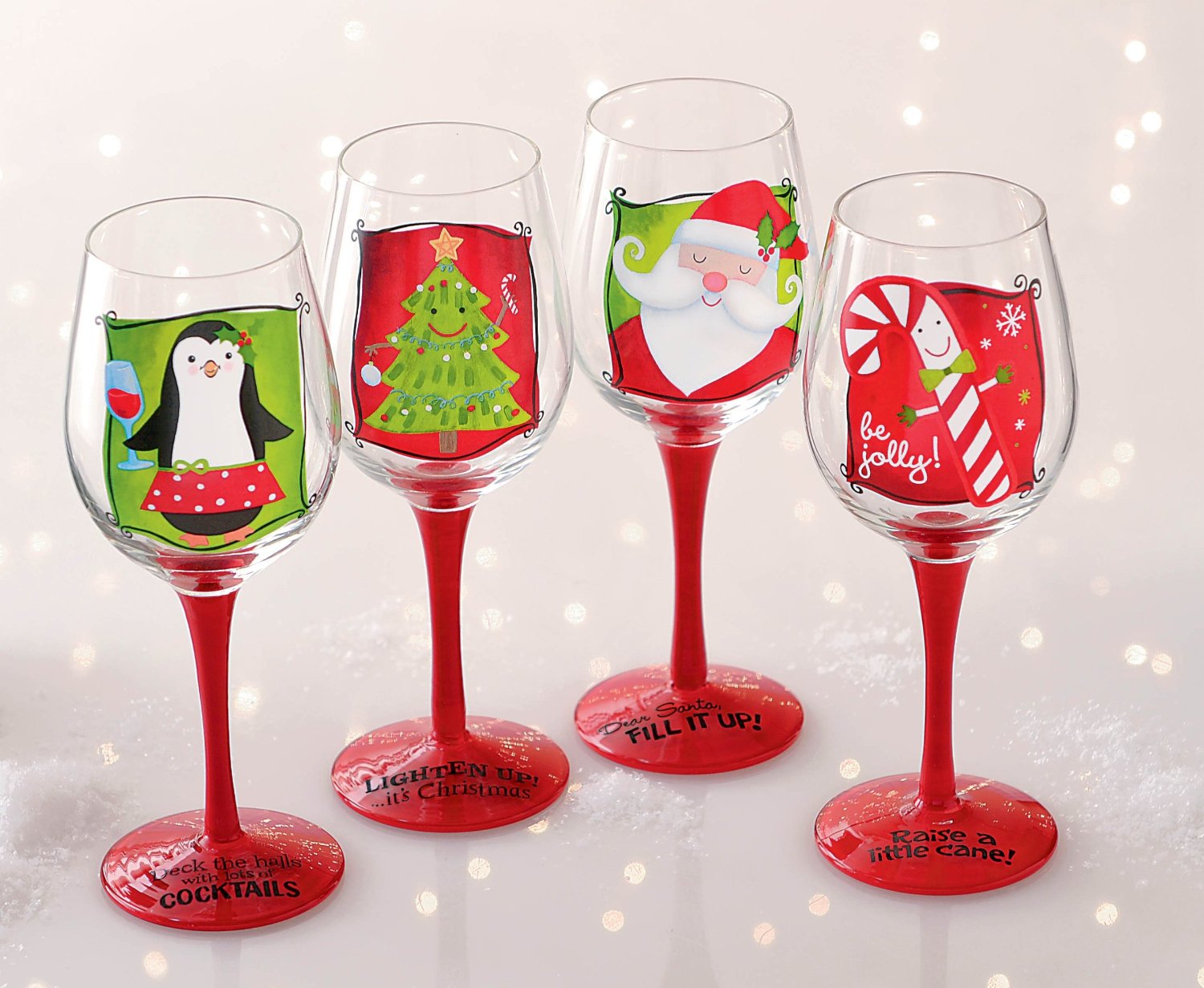 Christmas Tree Wine Glasses | Christmas