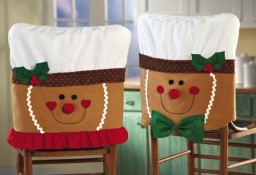 Gingerbread Holiday Dining Room Chair Covers | Christmas