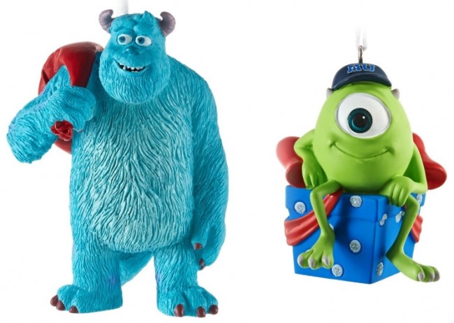 Monsters University Sulley and Mike Christmas Ornaments