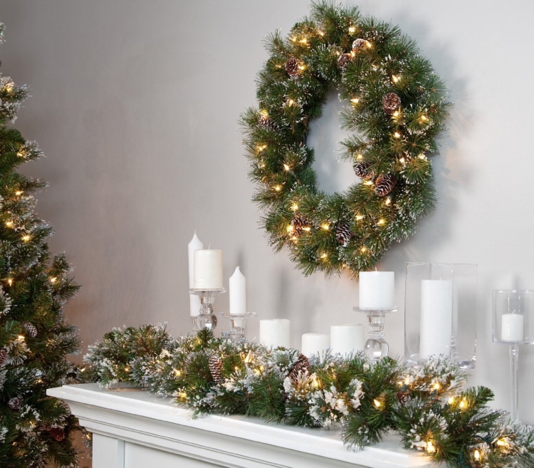 Pine Prelit 9 ft. Garland Christmas