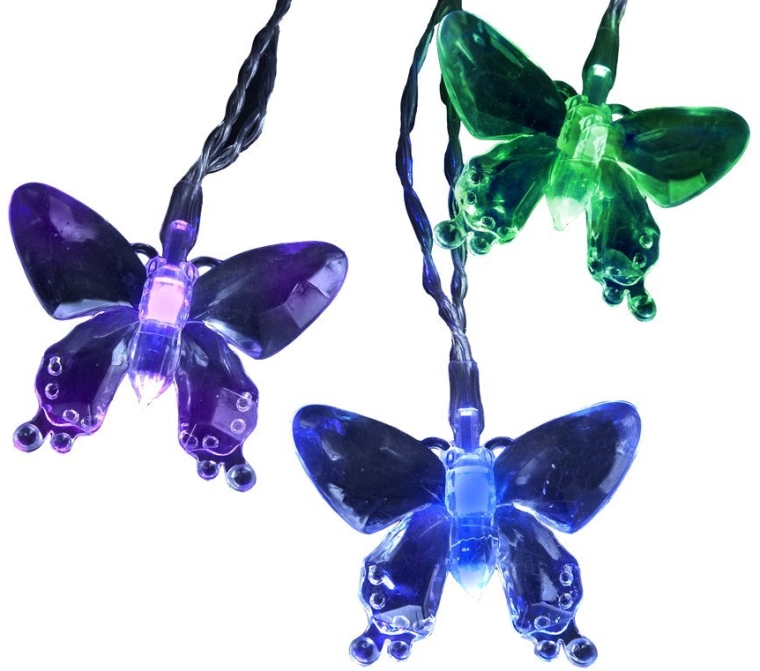 10Light Color Changing LED Butterfly Light Set Christmas