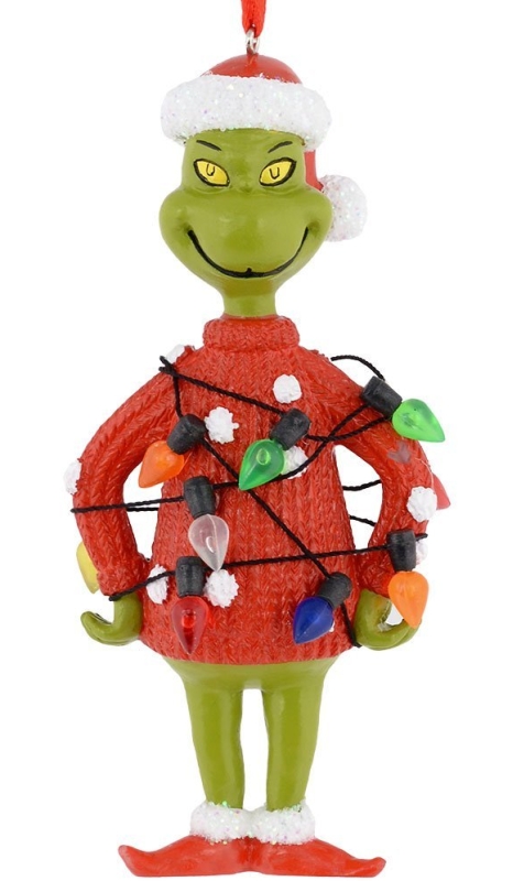 Grinch Lights Sweater Ornament