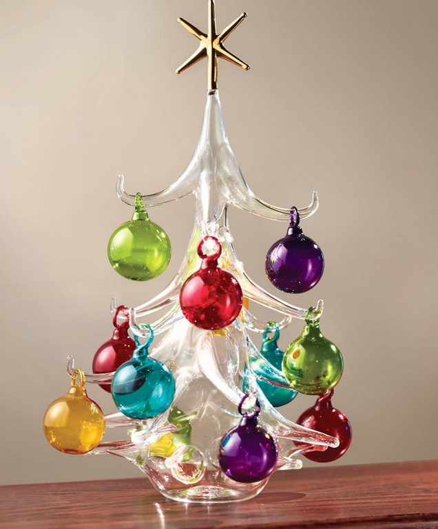 The Italian Hand Blown Glass Christmas Tree.