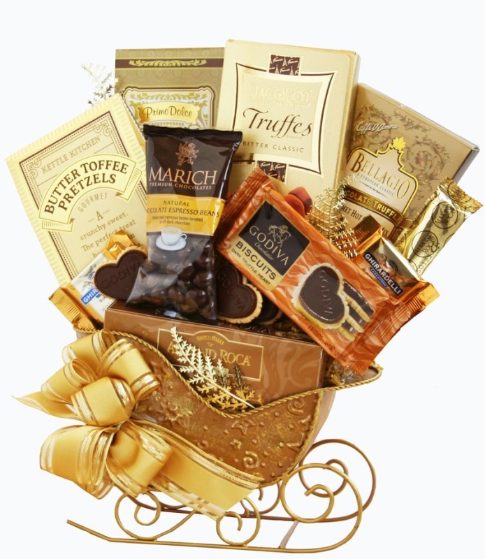 Delicious Golden Sleigh Holiday Gift | Christmas