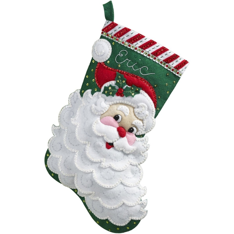 olly Saint Nick Felt Applique Stocking Kit | Christmas