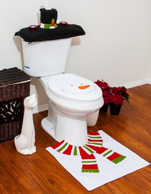 Santa Toilet Seat Cover and Rug Set
