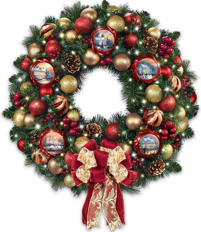 Season of Splendor Lighted Christmas Wreath  Christmas