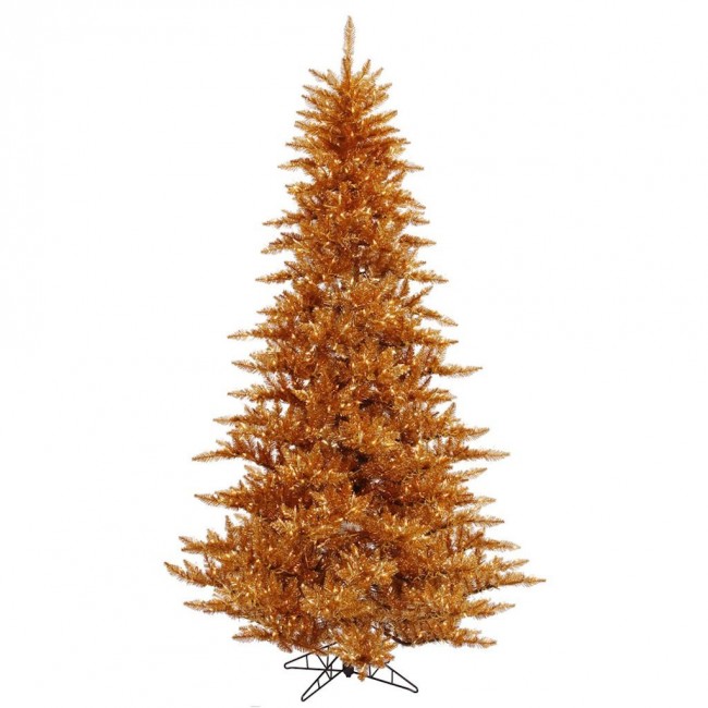 Vickerman Copper Slim Fir Pre-lit Christmas Tree