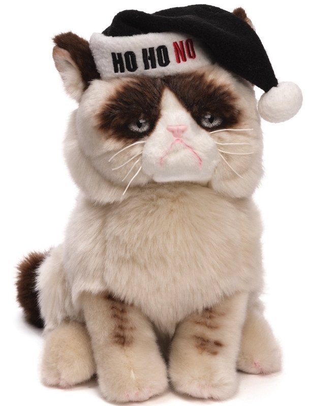 Grumpy Cat Plush Christmas Stuffed Animal  Christmas