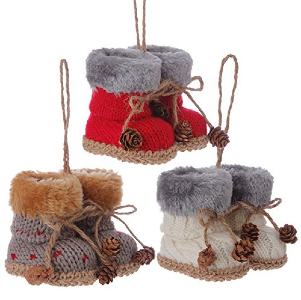 Knit Boots Ornaments Christmas