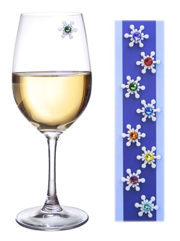 crystal-snowflake-magnetic-wine-glass-charms-markers