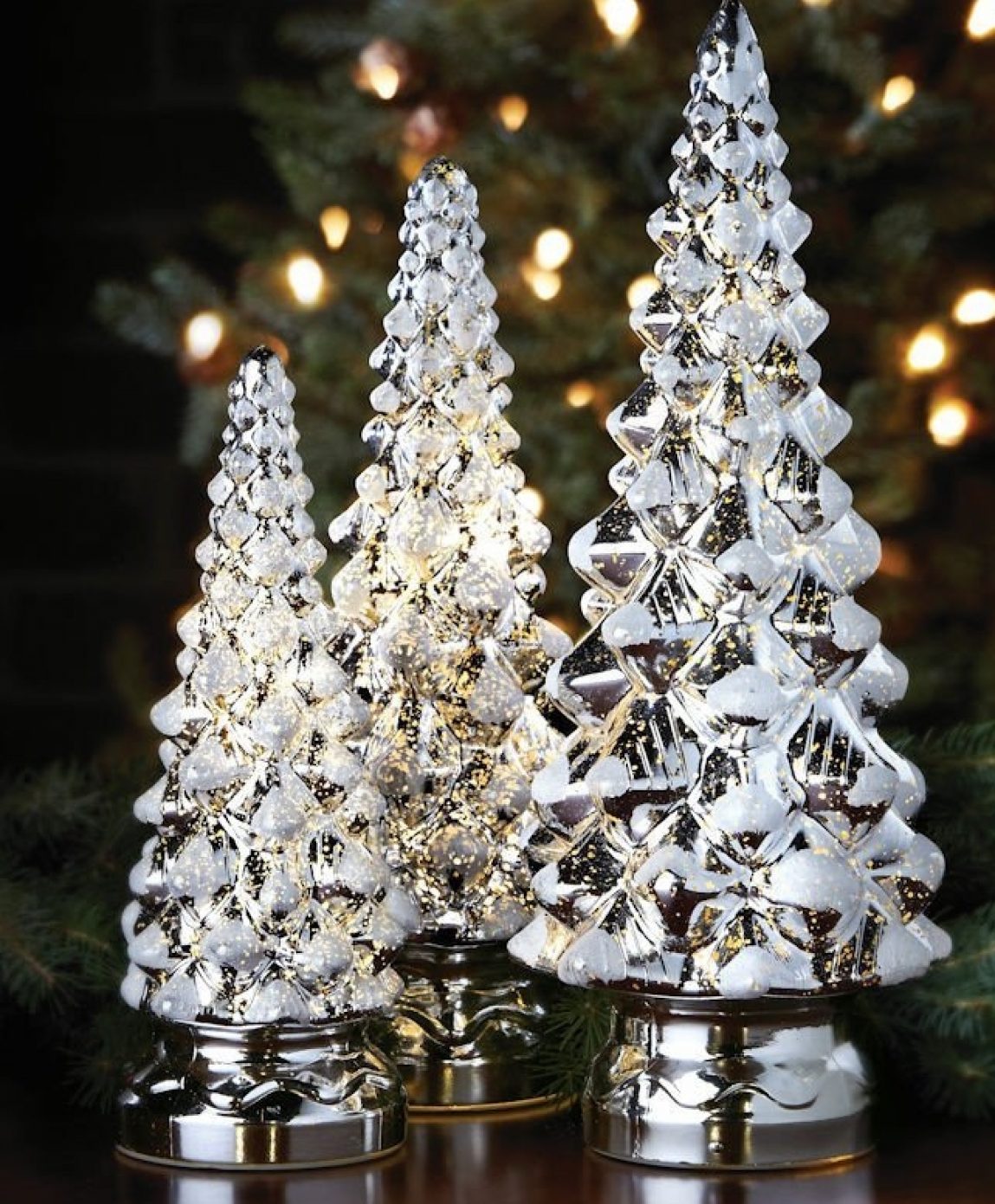 LED Lighted Mercury Glass Christmas