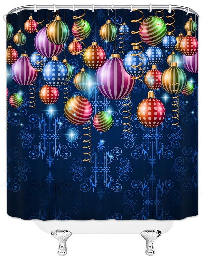 Merry Christmas Shower Curtain Decor