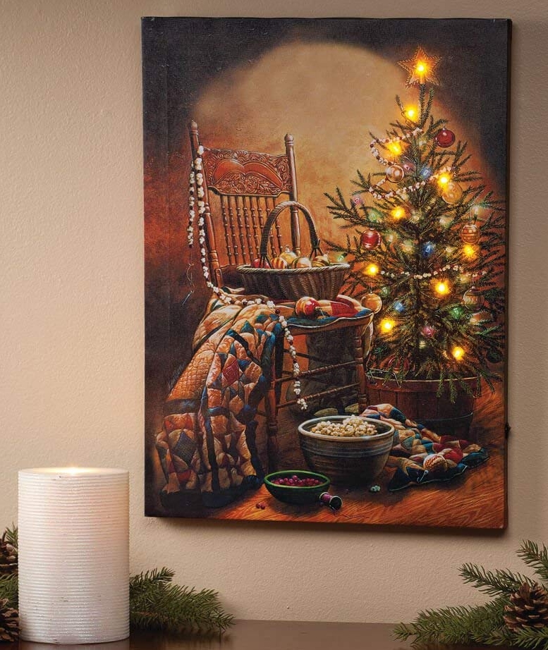 Traders Doug Knutson Lighted Country Christmas Canvas