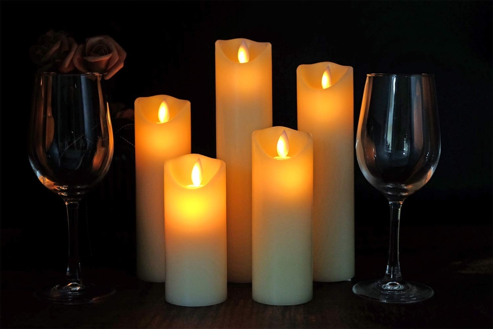 Christmas Flameless Candles Moving Wick Candles Flickering