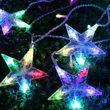 138 LED 8.2ft Star Linkable Curtain Icicle String Lights