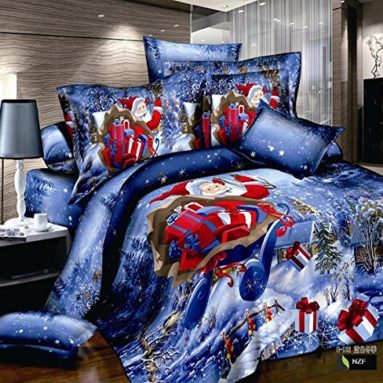 3d Christmas Red Santa Claus Bedding