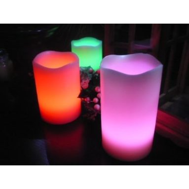 Color Selectable LED Candles with Remote