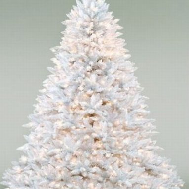6.5′ White Ashley Pre Lit Artificial Christmas Tree Clear Lights