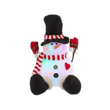Battery Operated LED Lighted 12″ Mr. Frosty Color Changing Snowman