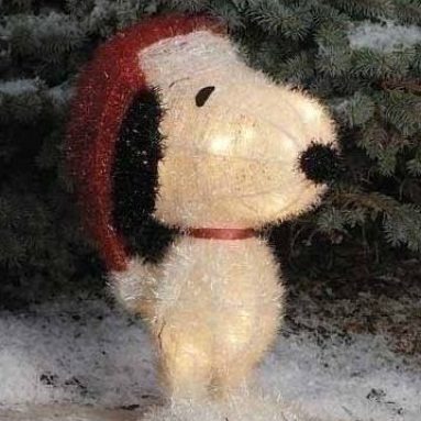 3-D Peanuts Snoopy In/Outdoor Christmas Yard Art Decorations