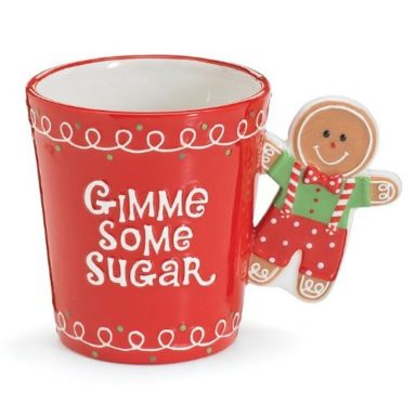 Gingerbread Man Gimme Some Sugar Christmas Coffee Mug