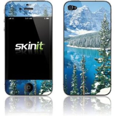 Winter on Lake Moraine Vinyl Skin for Apple iPhone 4S
