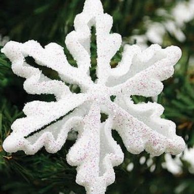 White Glitter Snowflake