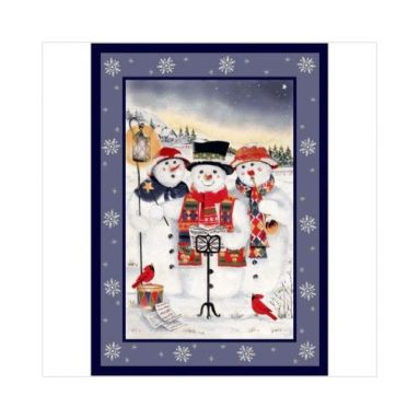 Winter Holiday Merry Minstrels Snowman Novelty Rug